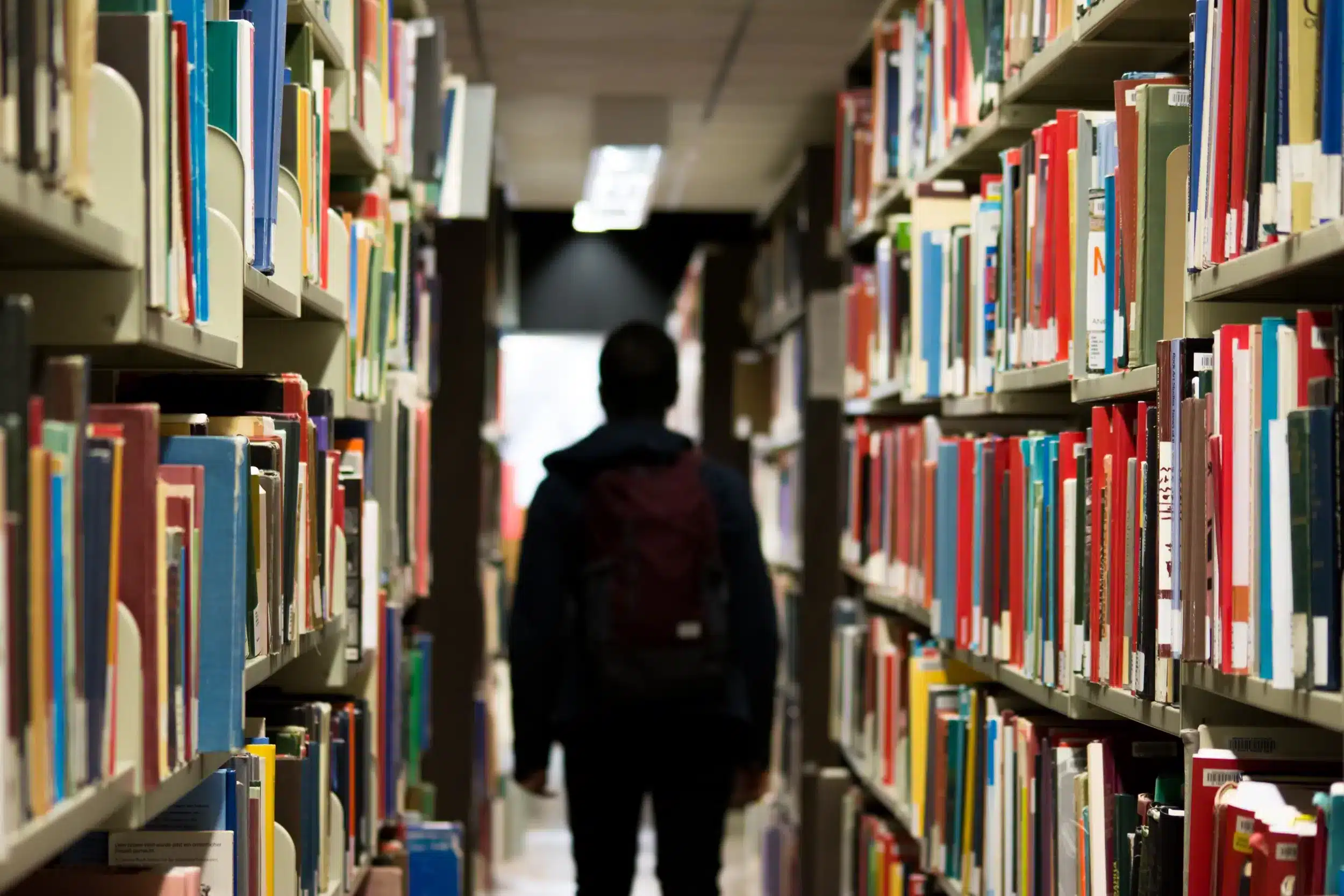 Books in a library